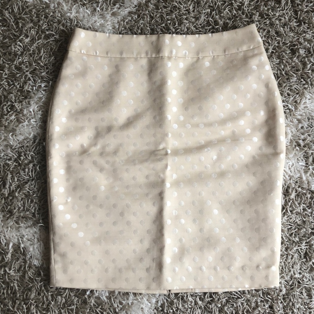 Ann Taylor polka dot pencil skirt